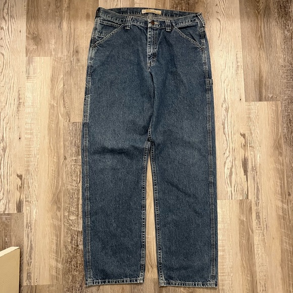 Lee Dungarees Carpenter Jeans 36x34 Wide Leg Baggy Y2K - Picture 1 of 10